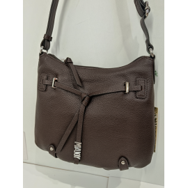 Sac porté travers en cuir noir -Francinel-