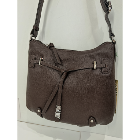 Sac porté travers en cuir noir -Francinel-