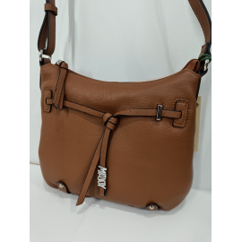 Sac porté travers en cuir bordeaux -Francinel-