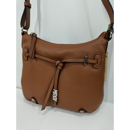 Sac porté travers en cuir bordeaux -Francinel-