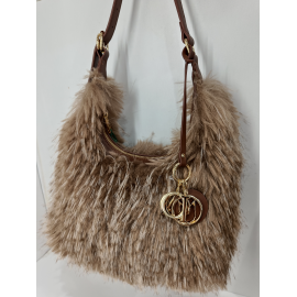 Sac en fausse fourrure marron "Mia-Joy"