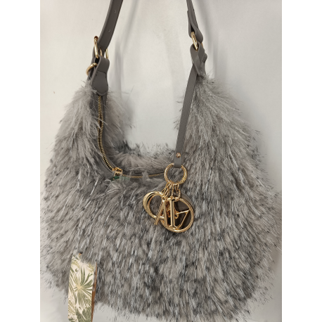 Sac en fausse fourrure camel "Mia-Joy"