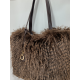 Grand sac en fausse fourrure noir "Mia-Joy"