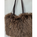 Grand sac en fausse fourrure marron "Mia-Joy"