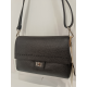 Sac porté travers en cuir noir -Francinel-