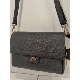 Sac porté travers en cuir marron -Francinel-