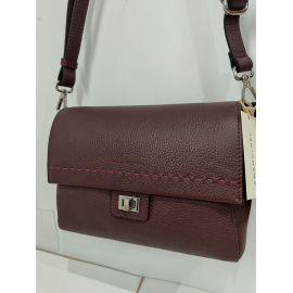 Sac porté travers en cuir taupe -Francinel-