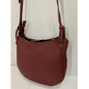 Sac porté travers en cuir bordeaux "Arthur et Aston"