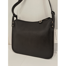 Sac en cuir noir "Arthur et Aston"