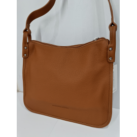 Sac en cuir taupe "Arthur et Aston"