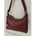 Sac porté travers en cuir bordeaux -Francinel-