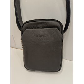 Sacoche en cuir souple noir"Arthur&Aston"