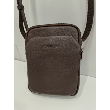 Sacoche en cuir souple noir"Arthur&Aston"