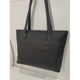Sac en cuir noir "Arthur et Aston"