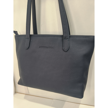 Sac en cuir noir "Arthur et Aston"