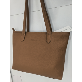 Sac en cuir taupe "Arthur et Aston"