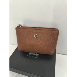 Porte monnaie  en cuir camel "Francinel"