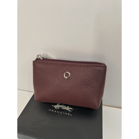 Porte monnaie  en cuir marron "Francinel"