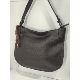 Sac porté travers en cuir noir -Francinel-