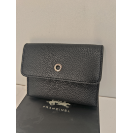 Porte monnaie  en cuir noir "Francinel"