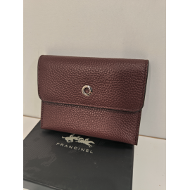 Porte monnaie plat en cuir camel "Francinel"