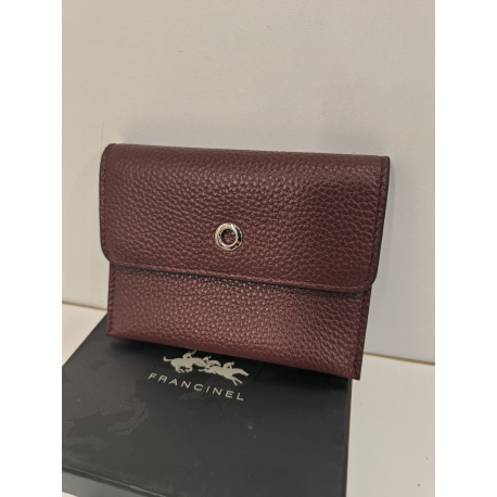 Porte monnaie plat en cuir camel "Francinel"