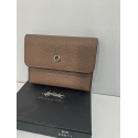 Porte monnaie plat en cuir taupe "Francinel"