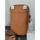 Petite pochette en cuir kaki de 18 cm "Adapell"