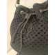 Sac au crochet en synthetique noir "Mia-Joy"