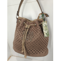 Sac en synthétique taupe "Mia-Joy"