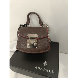 Porte clé en cuir noir "Adapell"