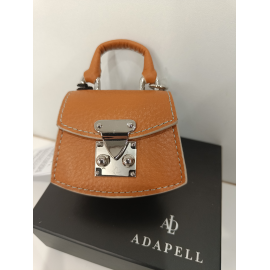 Porte clé en cuir marron "Adapell"