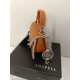 Porte clé en cuir marron "Adapell"