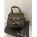 Porte clé en cuir kaki "Adapell"