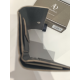 Grand porte monnaie plat en cuir noir  "Adapell"