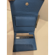 Porte monnaie plat en cuir bleu  "Adapell"