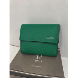 Porte monnaie plat en cuir bleu clair  "Adapell"