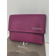 Porte monnaie plat en cuir rouge  "Adapell"