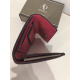 Porte monnaie plat en cuir fuchsia  "Adapell"