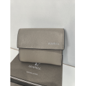 Porte monnaie plat en cuir taupe "Adapell"