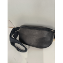 Sac banane en cuir noir  "Francinel"