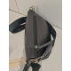 Sac banane en cuir noir  "Francinel"