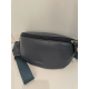 Sac banane en cuir noir  "Francinel"