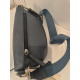 Sac banane en cuir noir  "Francinel"