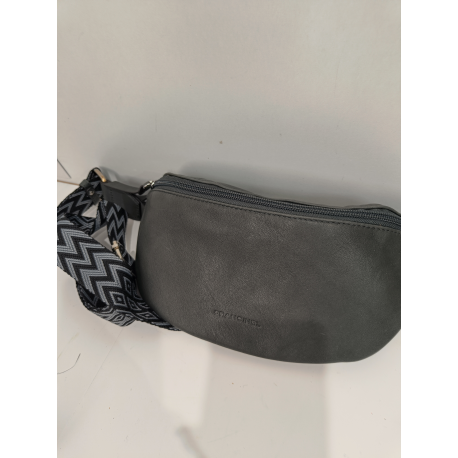 Sac banane en cuir bleu roy  "Francinel"
