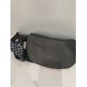 Sac banane en cuir gris  "Francinel"