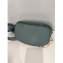 Sac banane en cuir vert canard "Francinel"