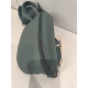 Sac banane en cuir taupe/olive "Francinel"