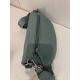 Sac banane en cuir taupe/olive "Francinel"