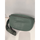 Sac banane en cuir vert canard "Francinel"